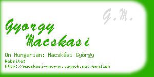 gyorgy macskasi business card
