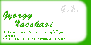 gyorgy macskasi business card